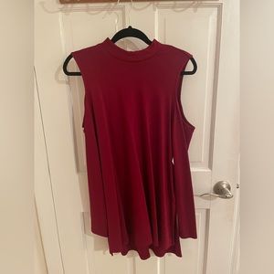 Halogen red cold shoulder holiday dress 🎉